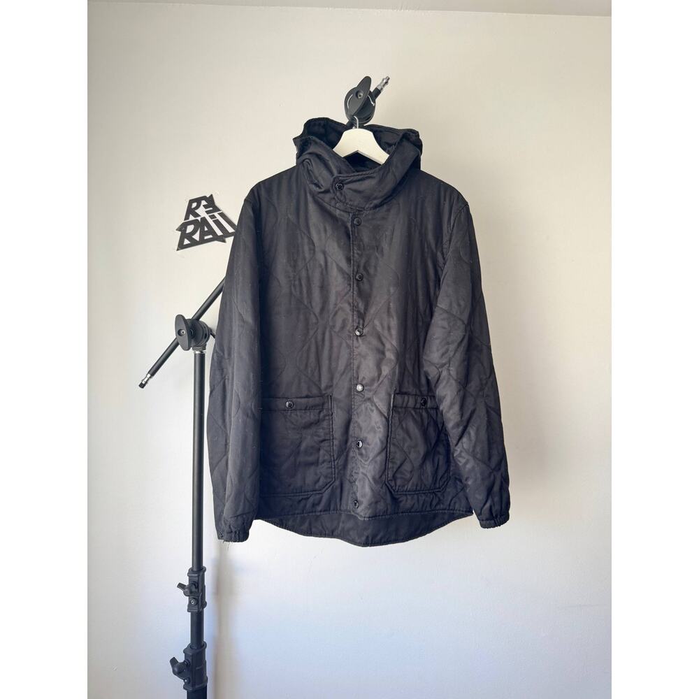 Engineered Garments Quilted Hooded Jacket Black